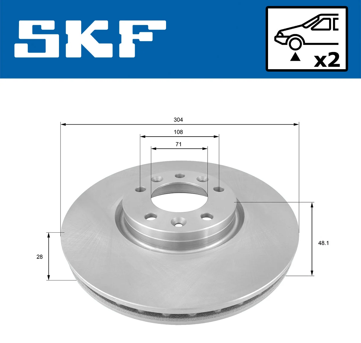 Brake Disc VKBD 80106 V2