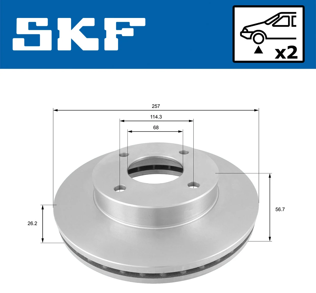 Brake Disc VKBD 80300 V2