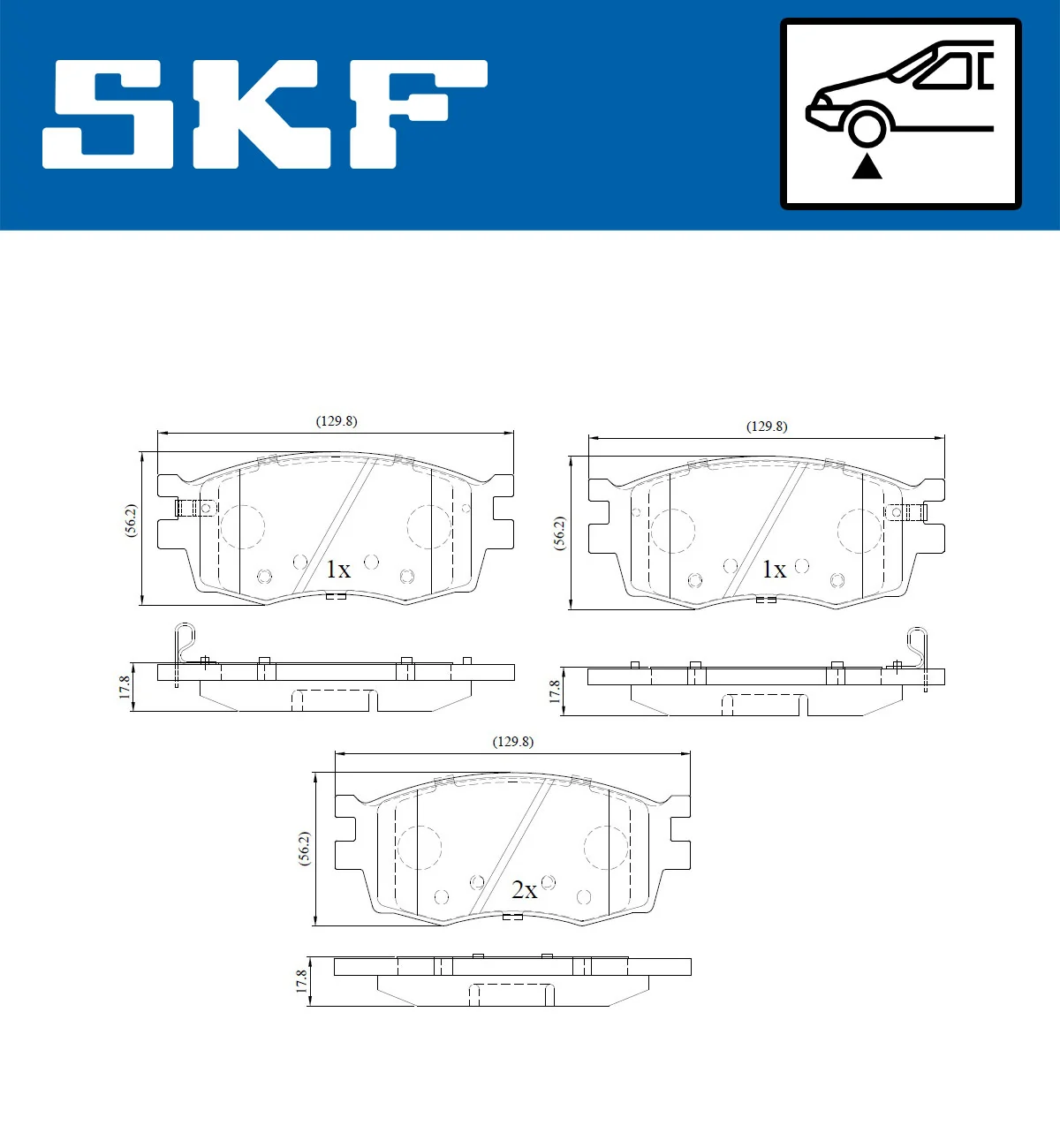 Brake Pad Set, disc brake VKBP 80201 A