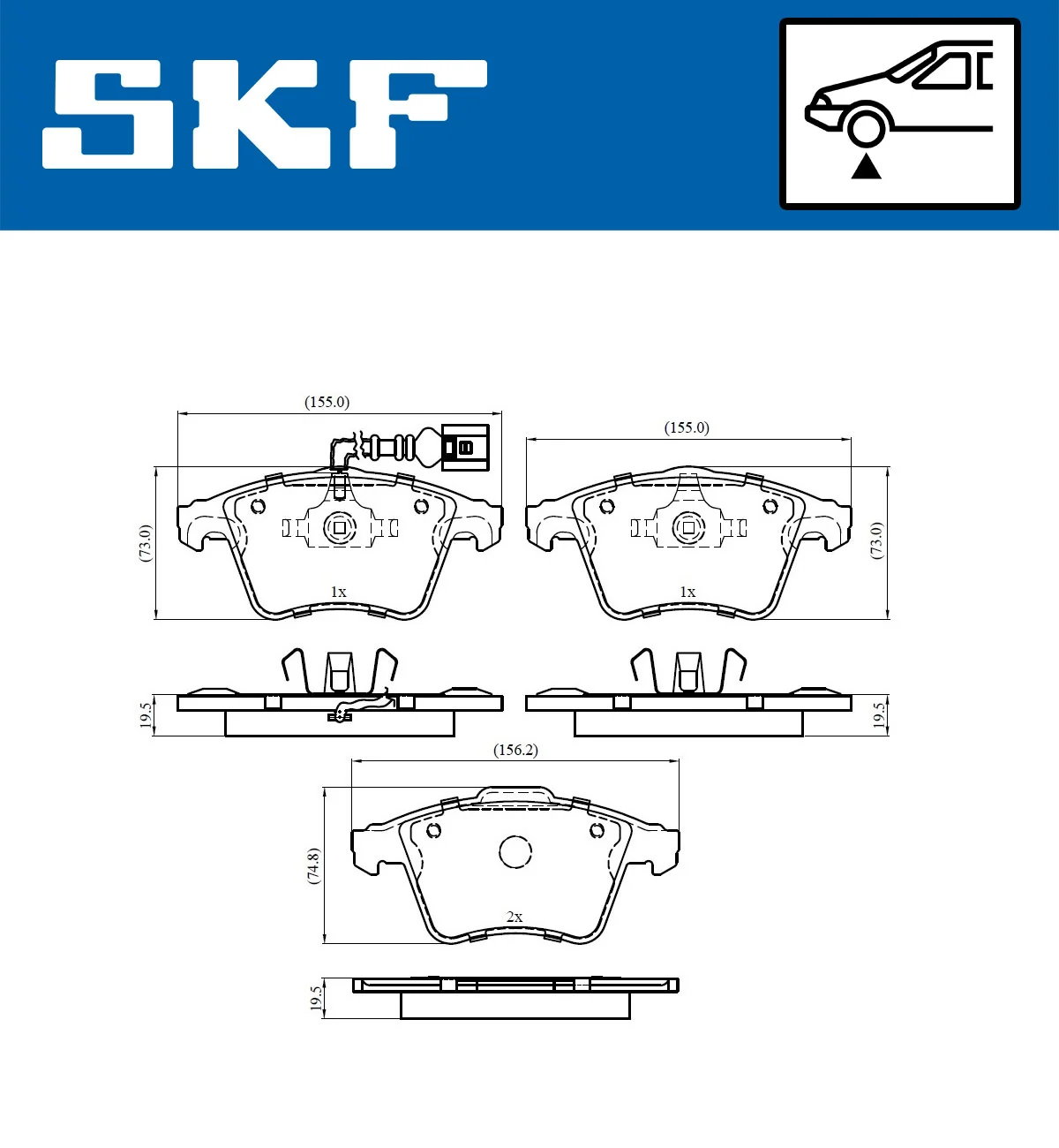 Brake Pad Set, disc brake VKBP 80042 E