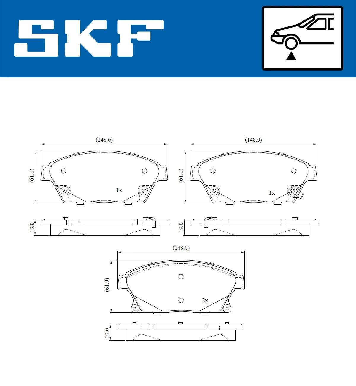 Brake Pad Set, disc brake VKBP 80057 A