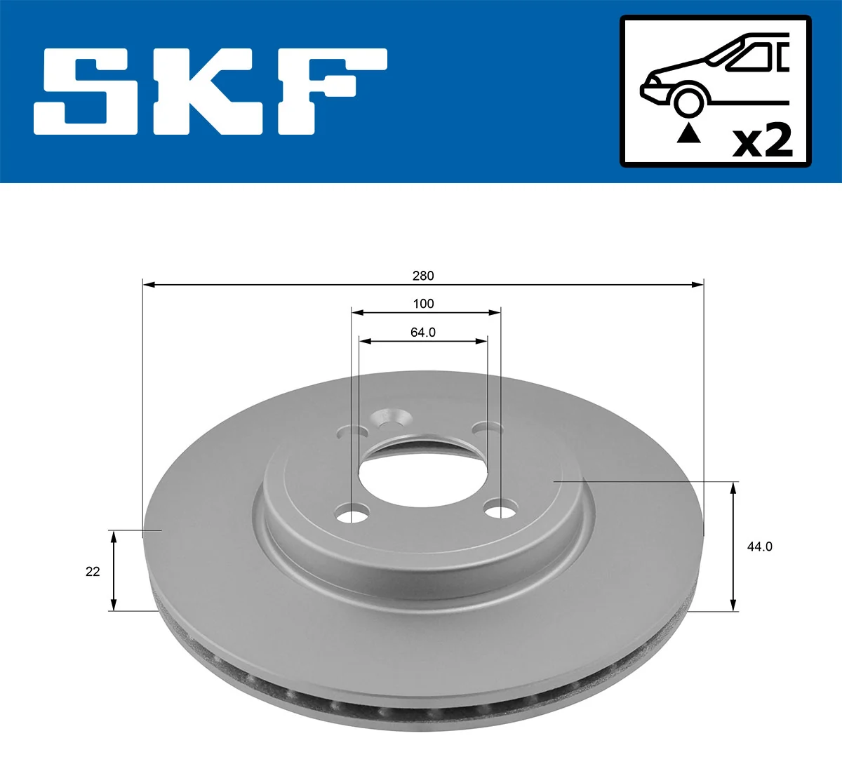SKF VKBD 80071 V2 Brake Disc