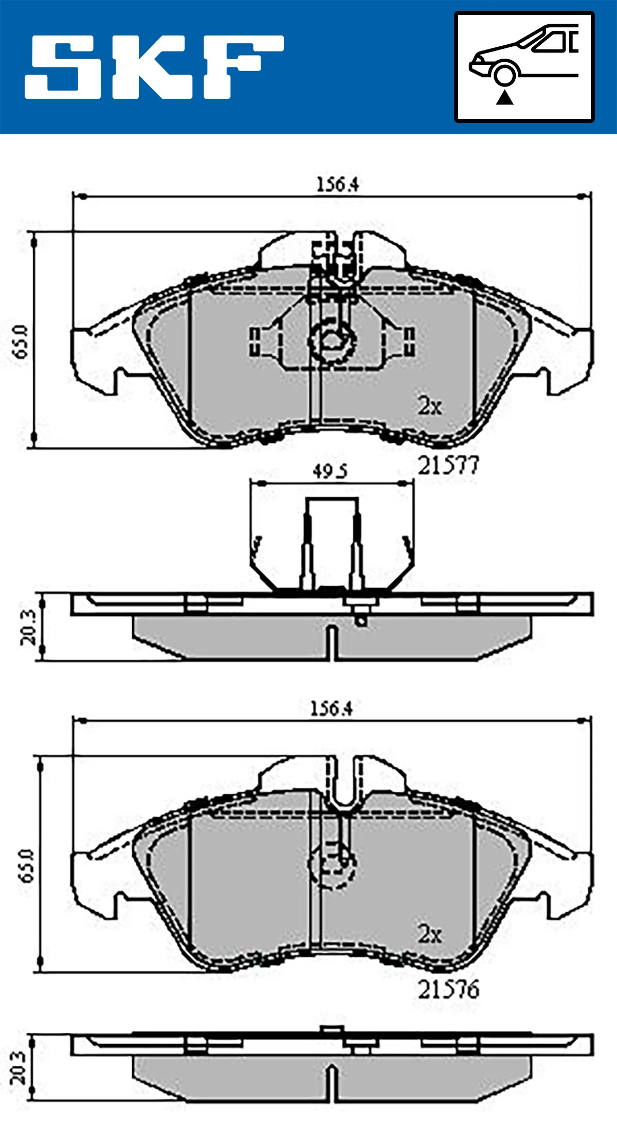 Brake Pad Set, disc brake VKBP 80254