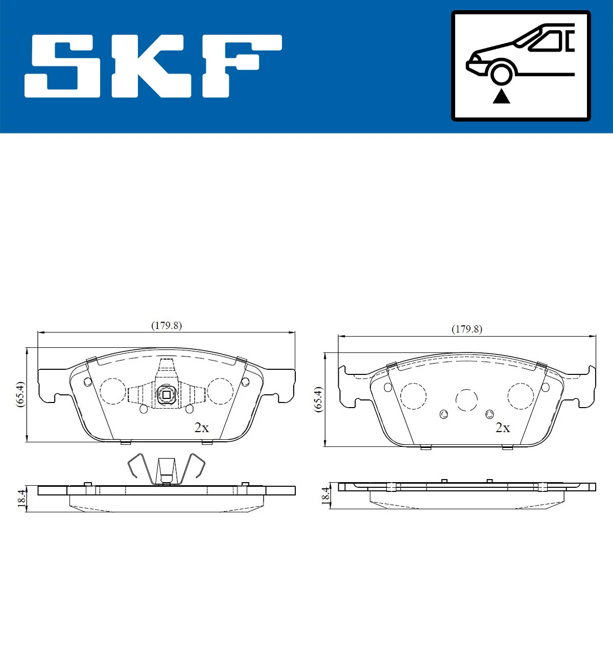 Brake Pad Set, disc brake VKBP 80151