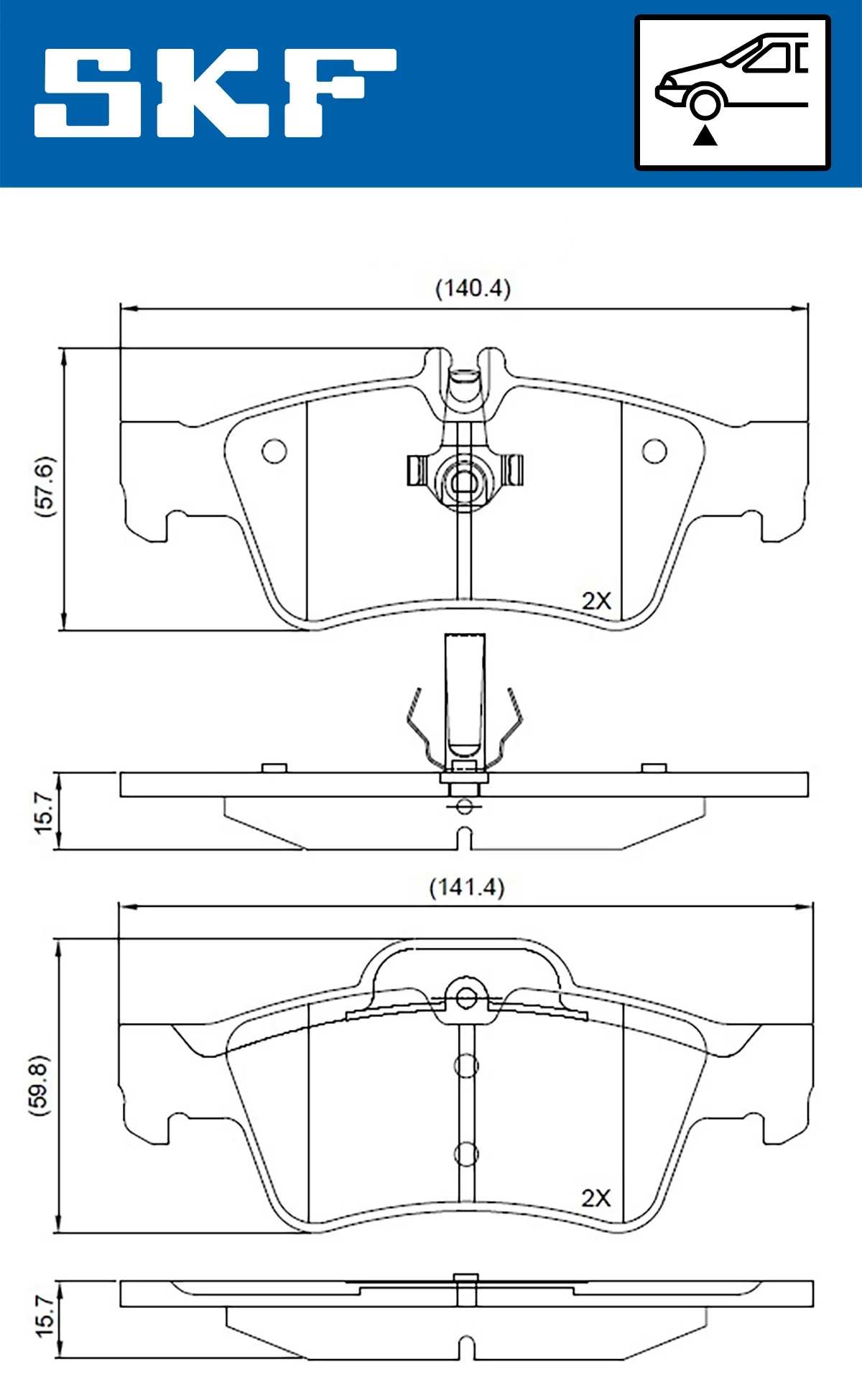Brake Pad Set, disc brake VKBP 80430 A