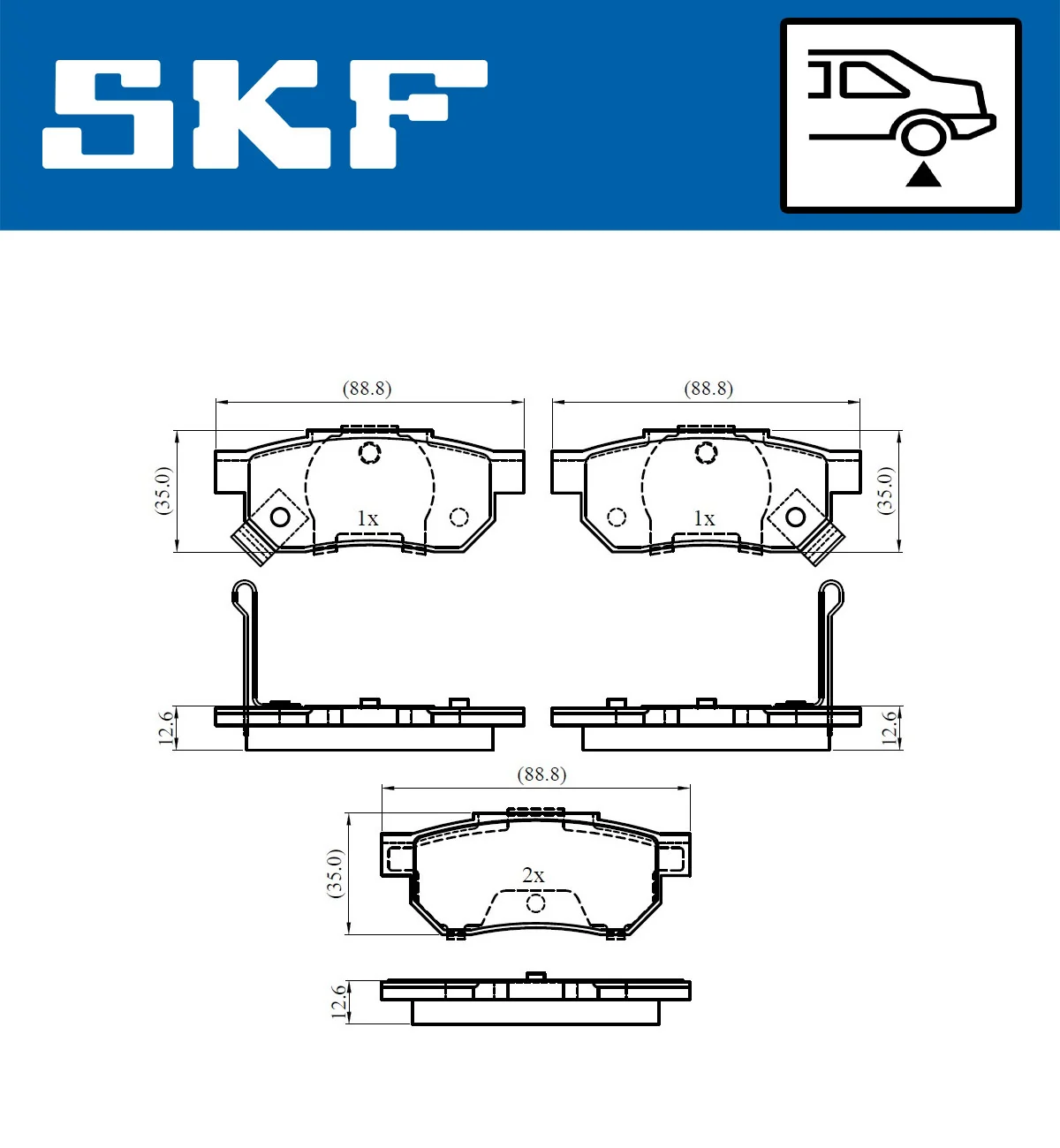 Brake Pad Set, disc brake VKBP 90624 A