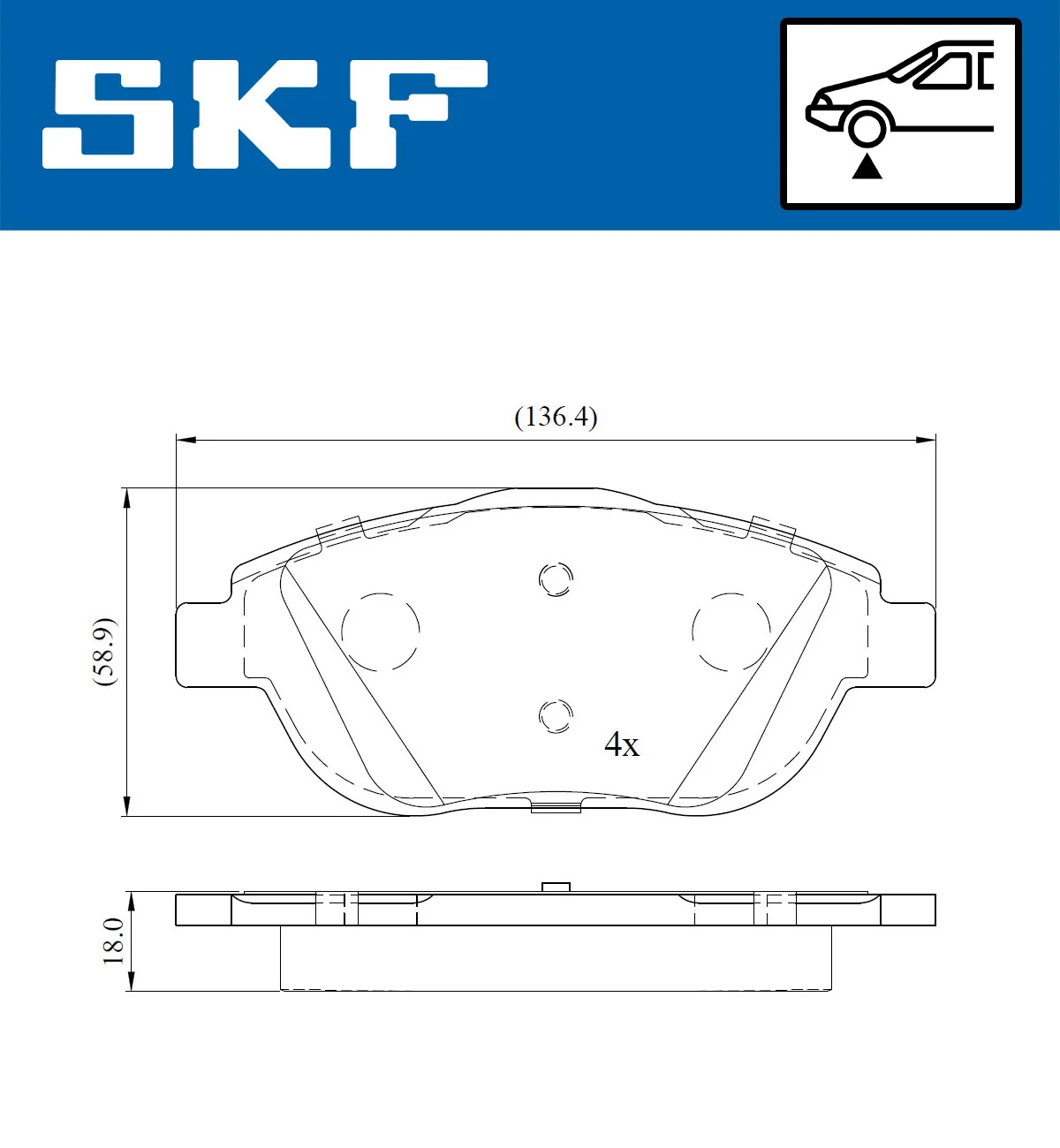 Brake Pad Set, disc brake VKBP 80098