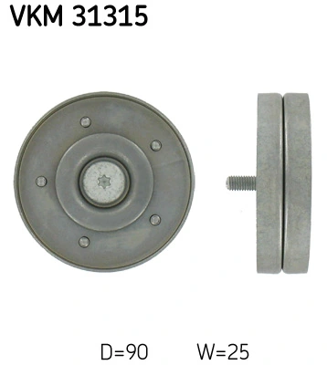 Deflection/Guide Pulley, V-ribbed belt VKM 31315