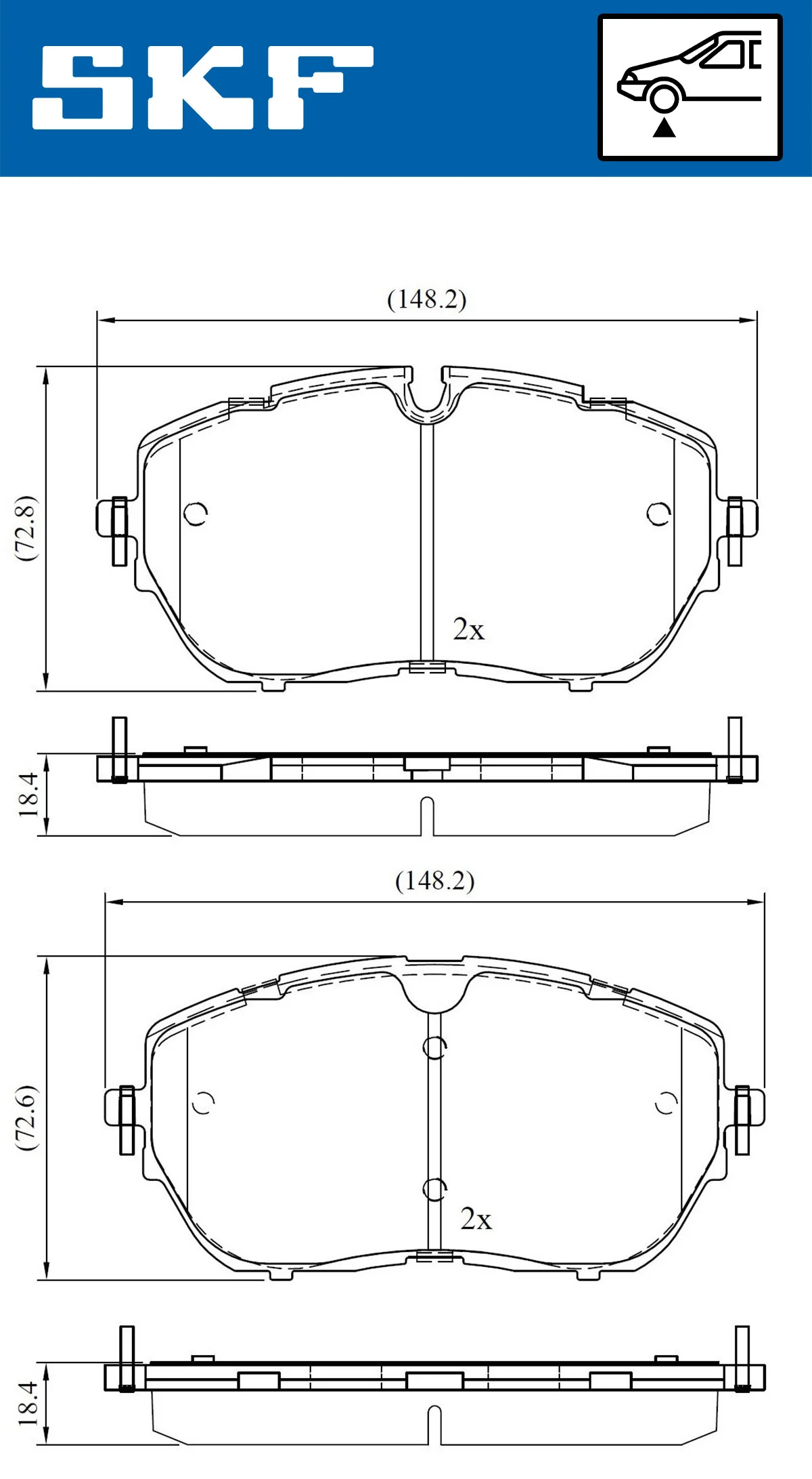 Brake Pad Set, disc brake VKBP 80520