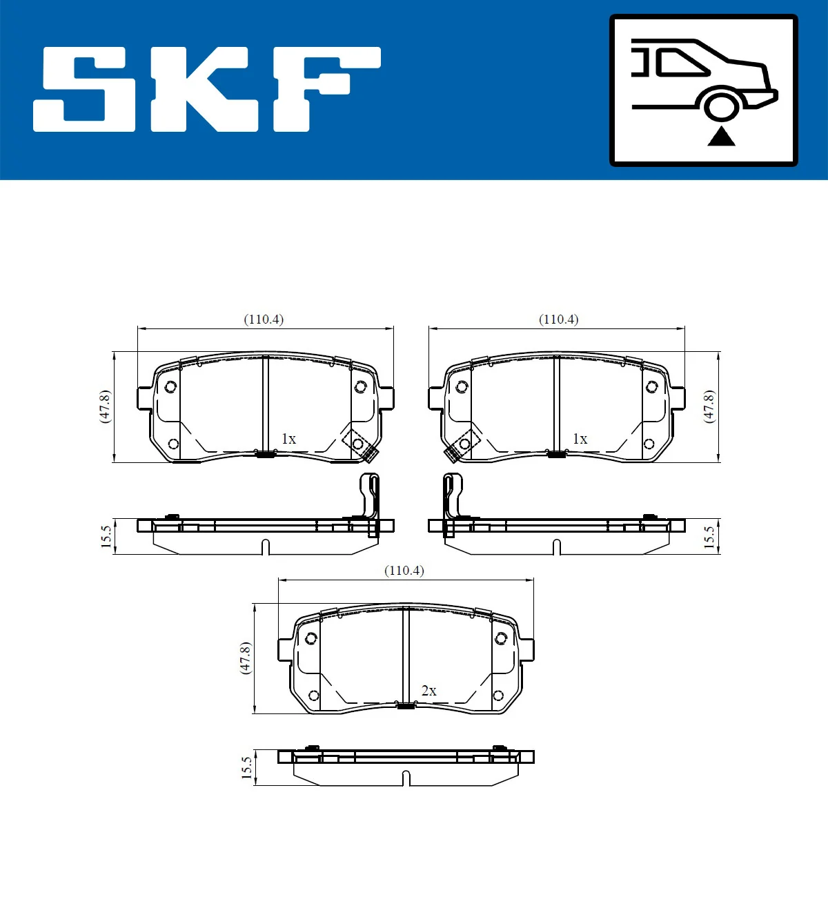 Brake Pad Set, disc brake VKBP 90464 A