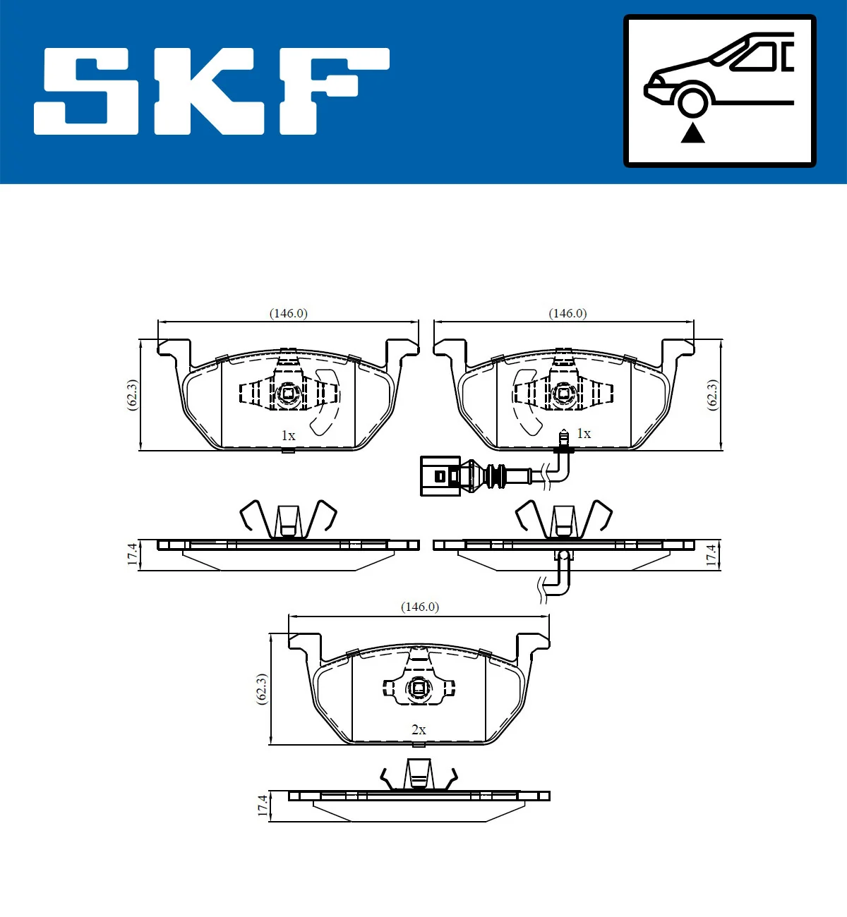 Brake Pad Set, disc brake VKBP 80055 E