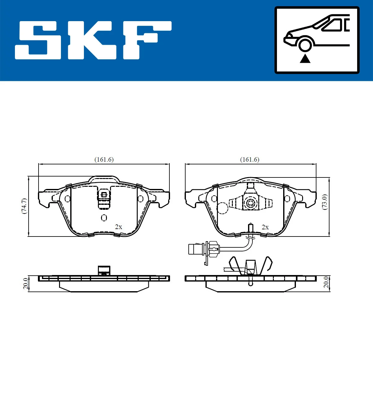 Brake Pad Set, disc brake VKBP 81035 E