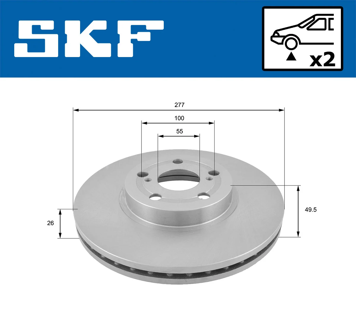 Brake Disc VKBD 80152 V2