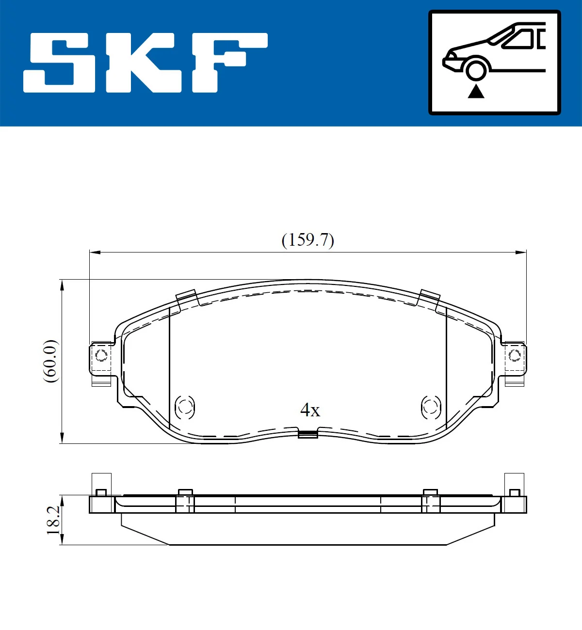 Brake Pad Set, disc brake VKBP 80012