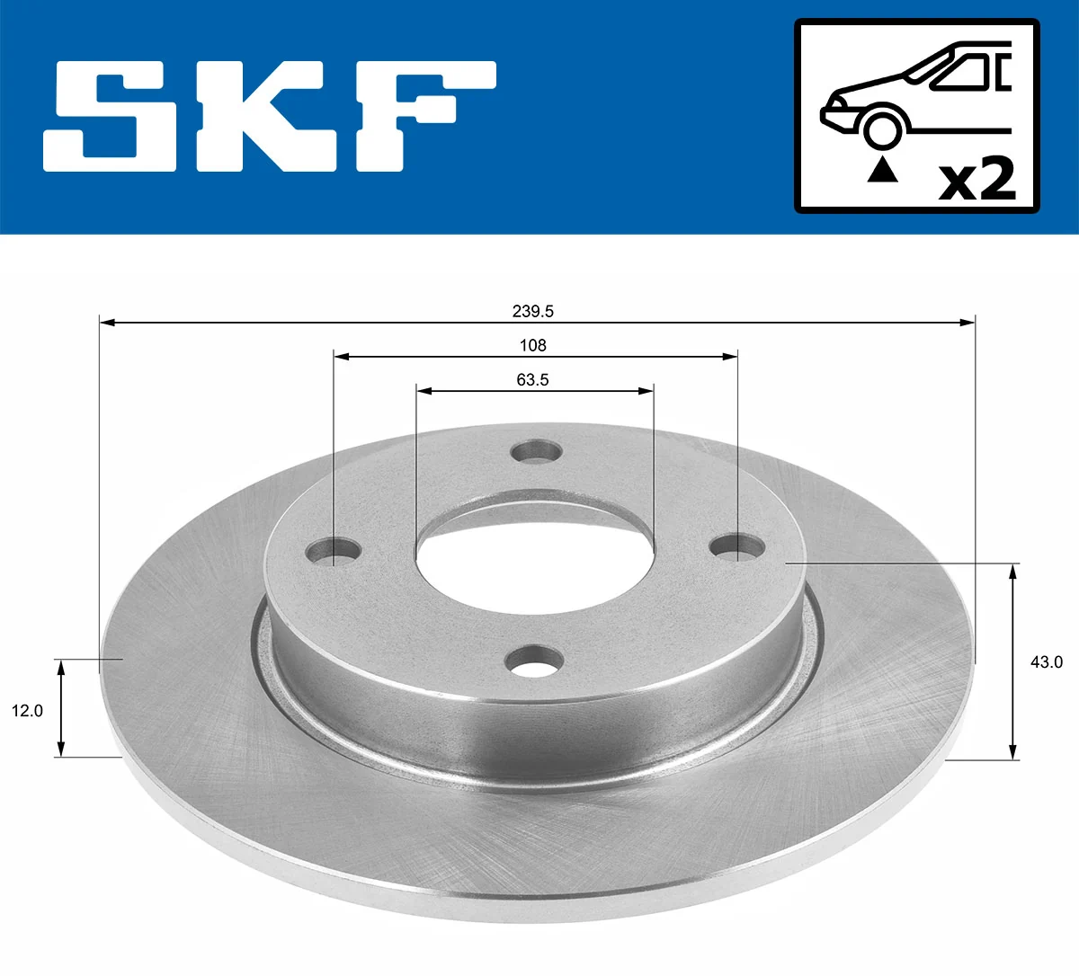 Brake Disc VKBD 80076 S2