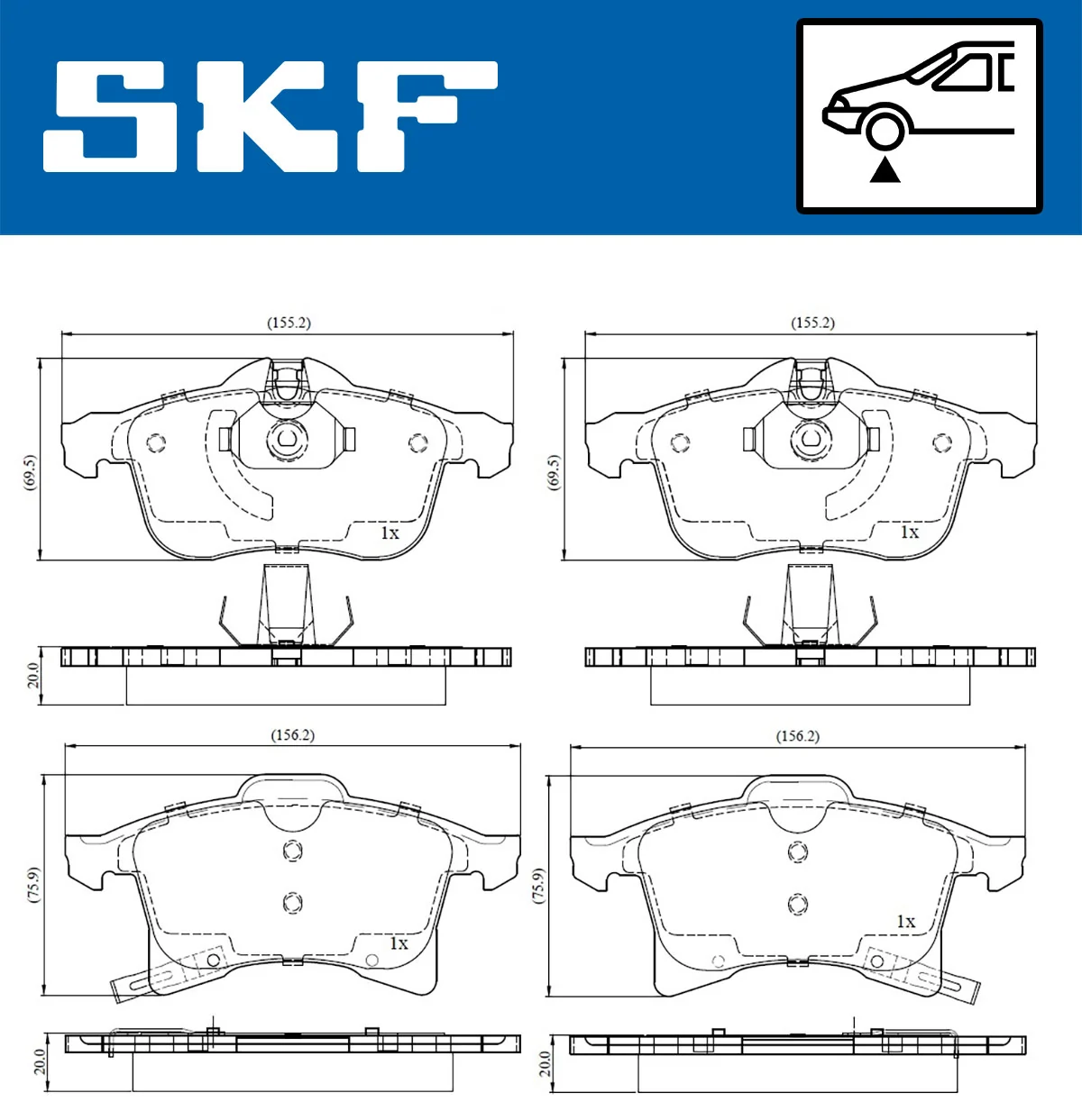 Brake Pad Set, disc brake VKBP 80043 A