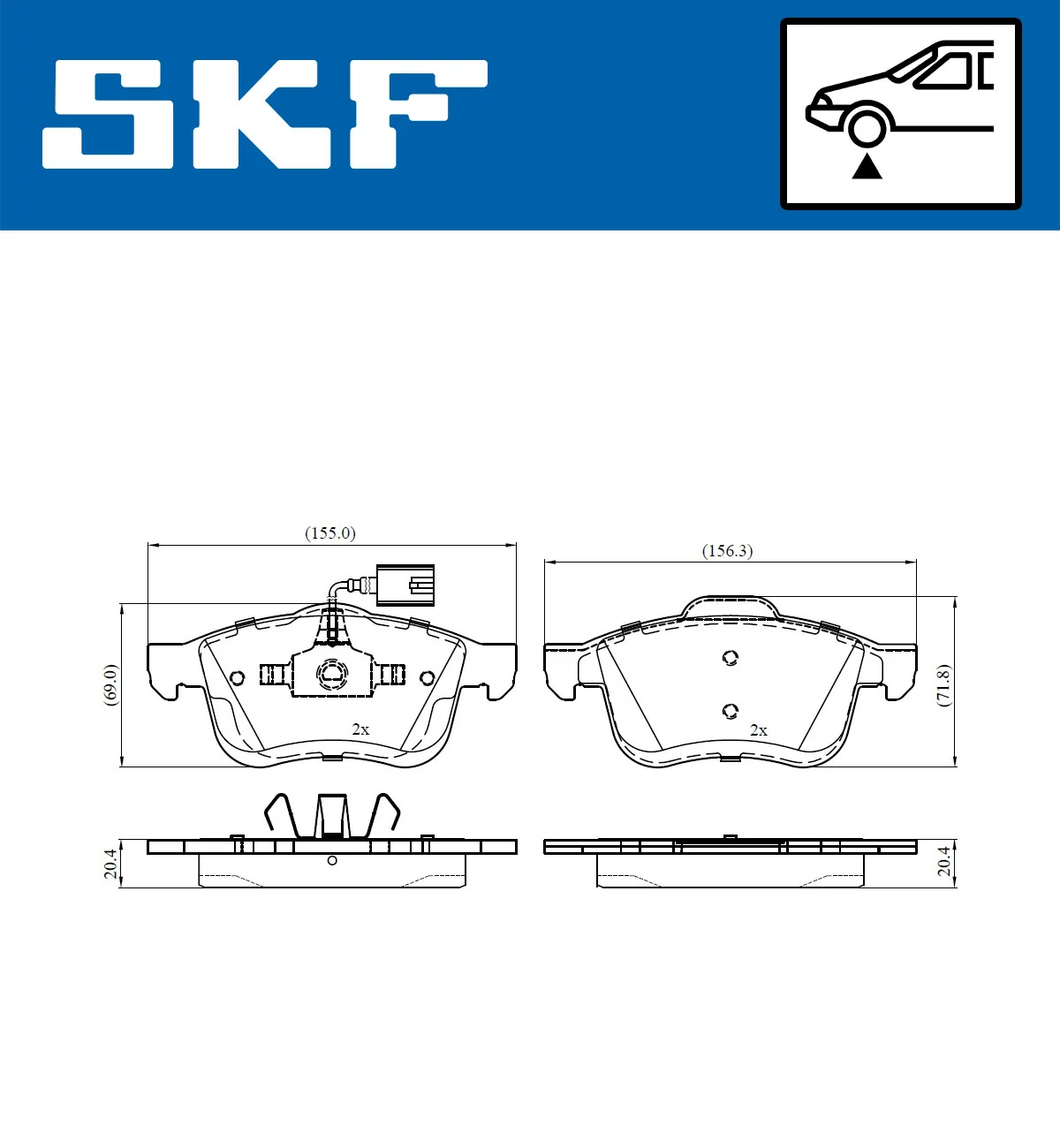 Brake Pad Set, disc brake VKBP 80476 E