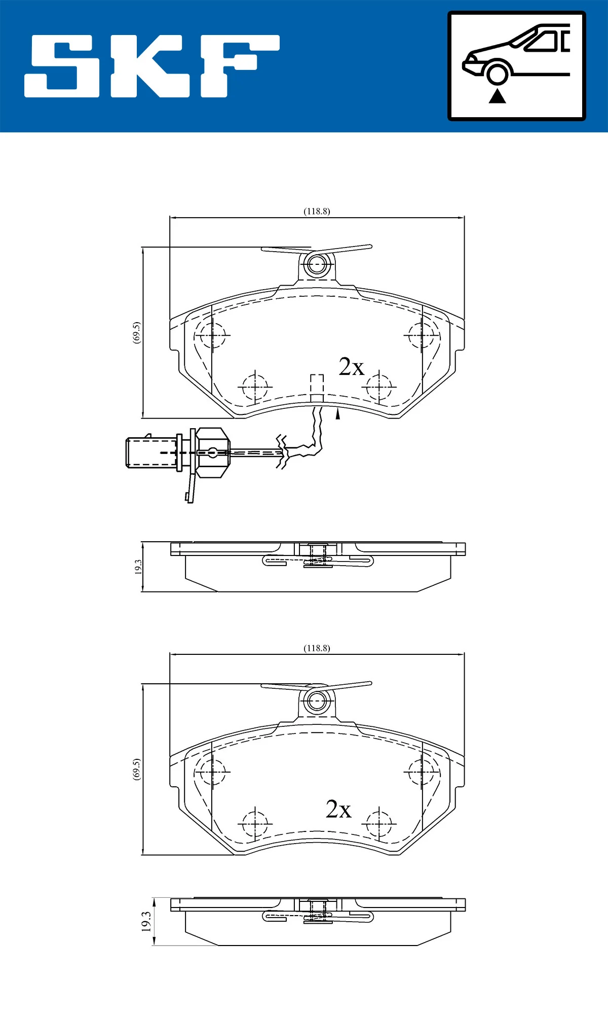 Brake Pad Set, disc brake VKBP 80547 E