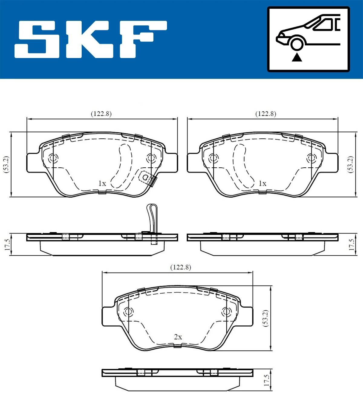 Brake Pad Set, disc brake VKBP 80017 A