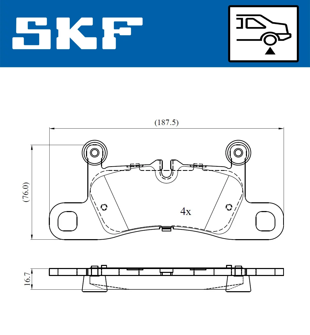 Brake Pad Set, disc brake VKBP 90297