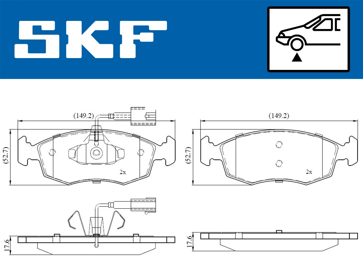 Brake Pad Set, disc brake VKBP 80146 E