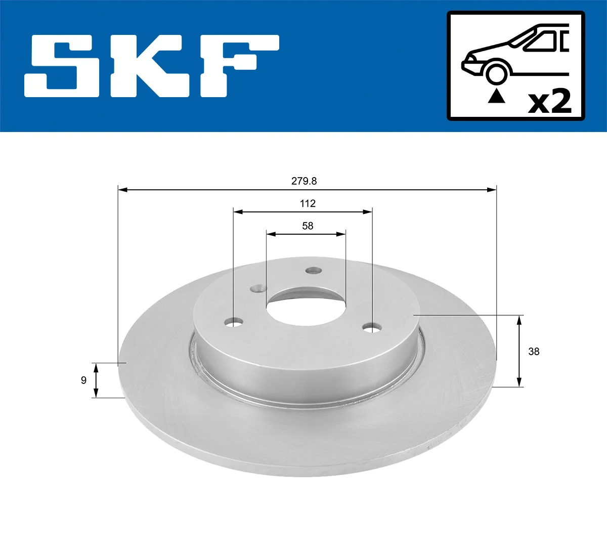 Brake Disc VKBD 80142 S2