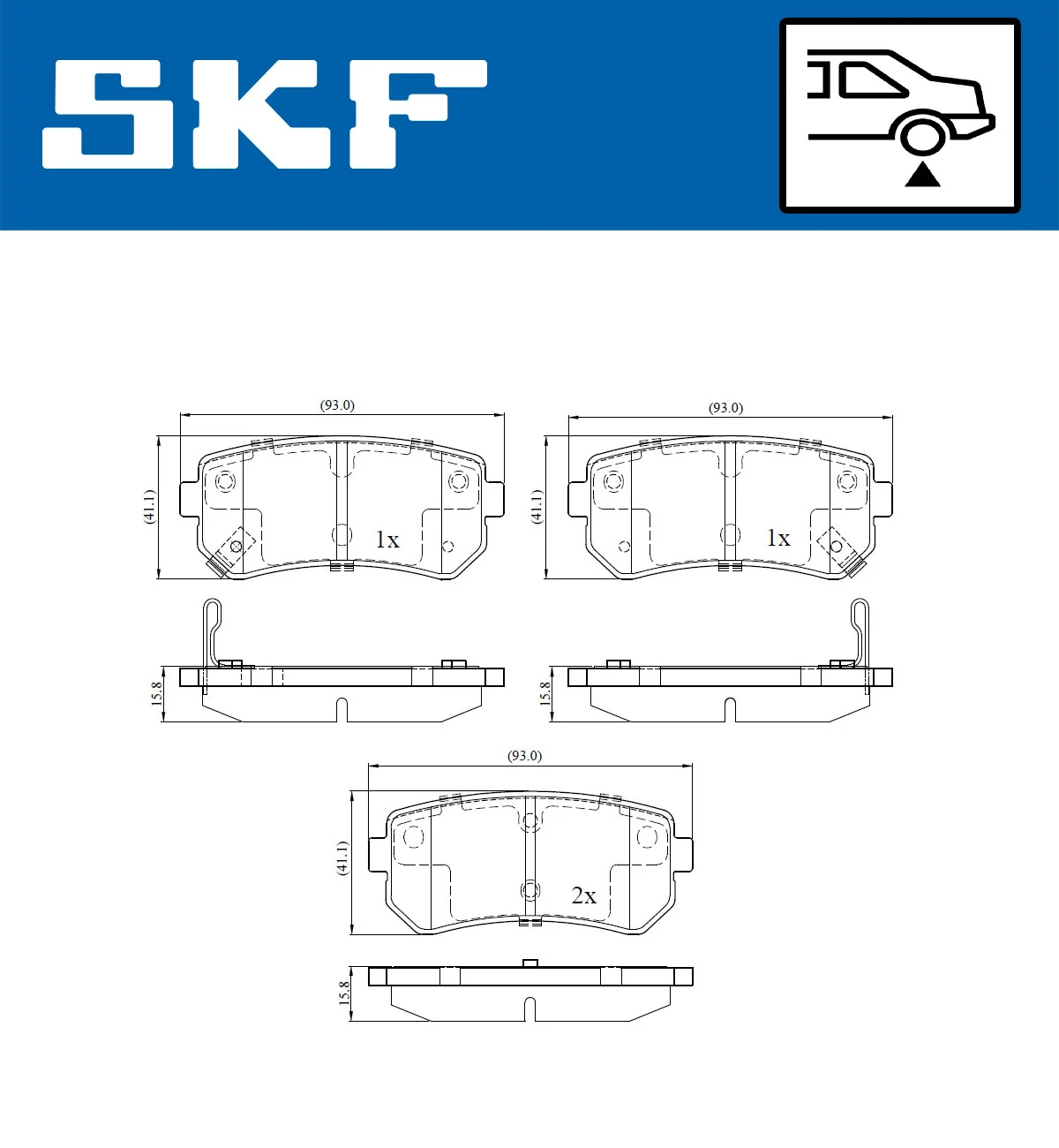 Brake Pad Set, disc brake VKBP 90054 A
