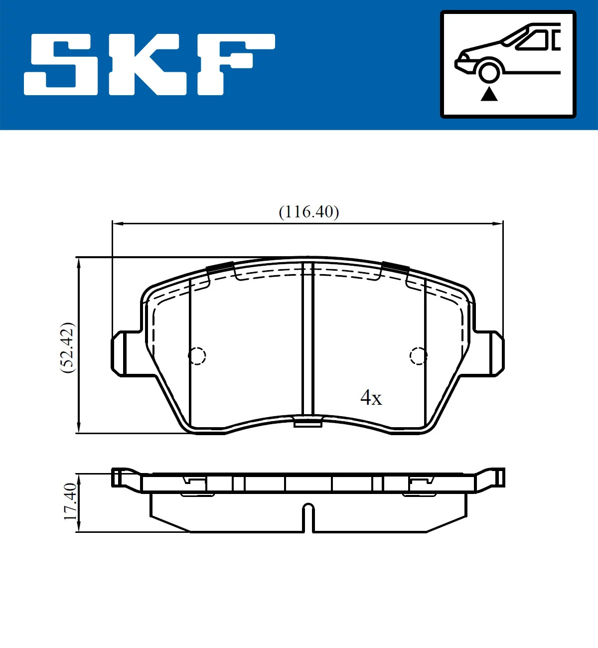 Brake Pad Set, disc brake VKBP 80746