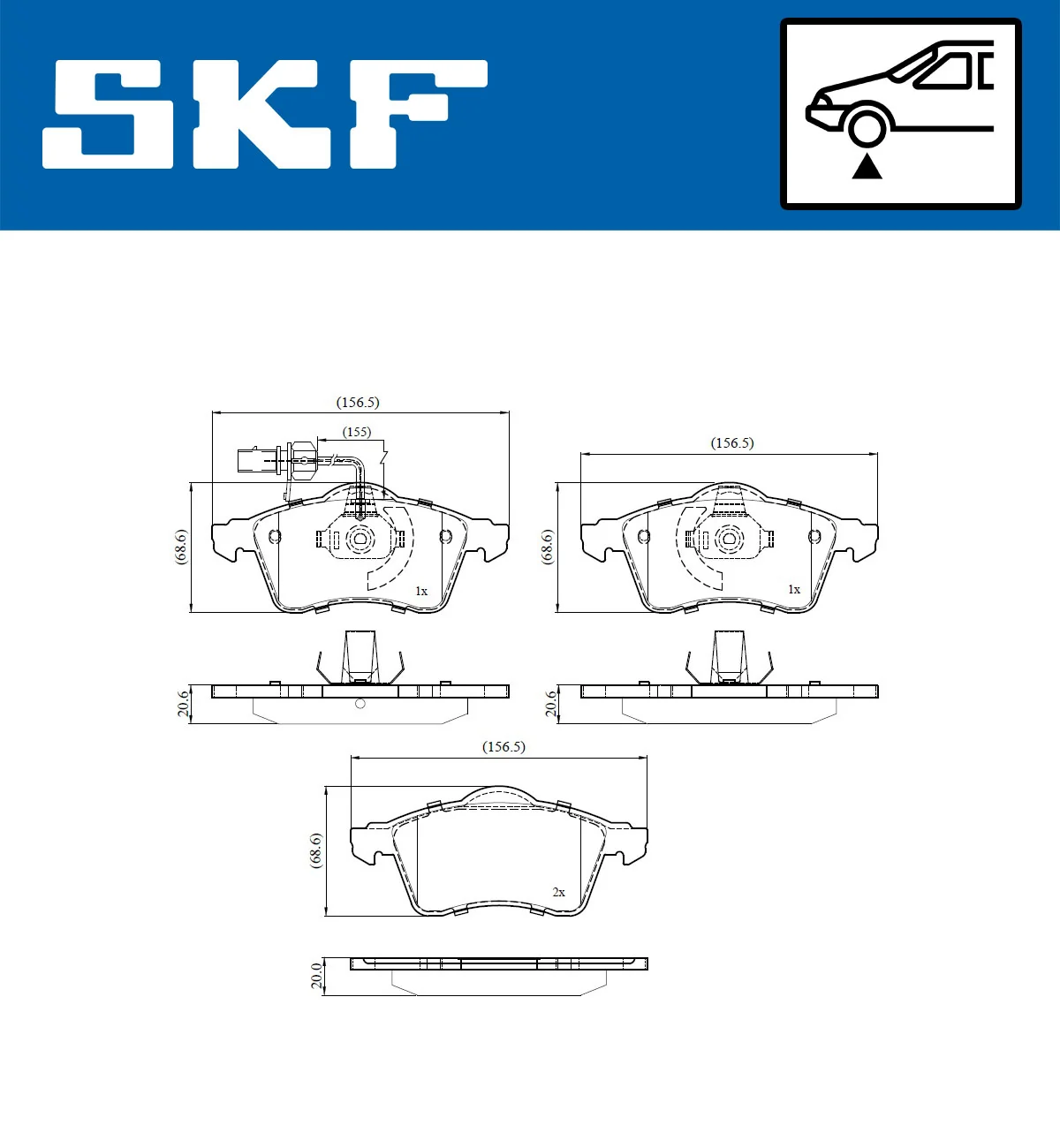 Brake Pad Set, disc brake VKBP 80573 E