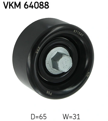 Deflection/Guide Pulley, V-ribbed belt VKM 64088