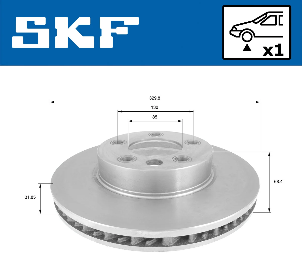 Brake Disc VKBD 80344 V1