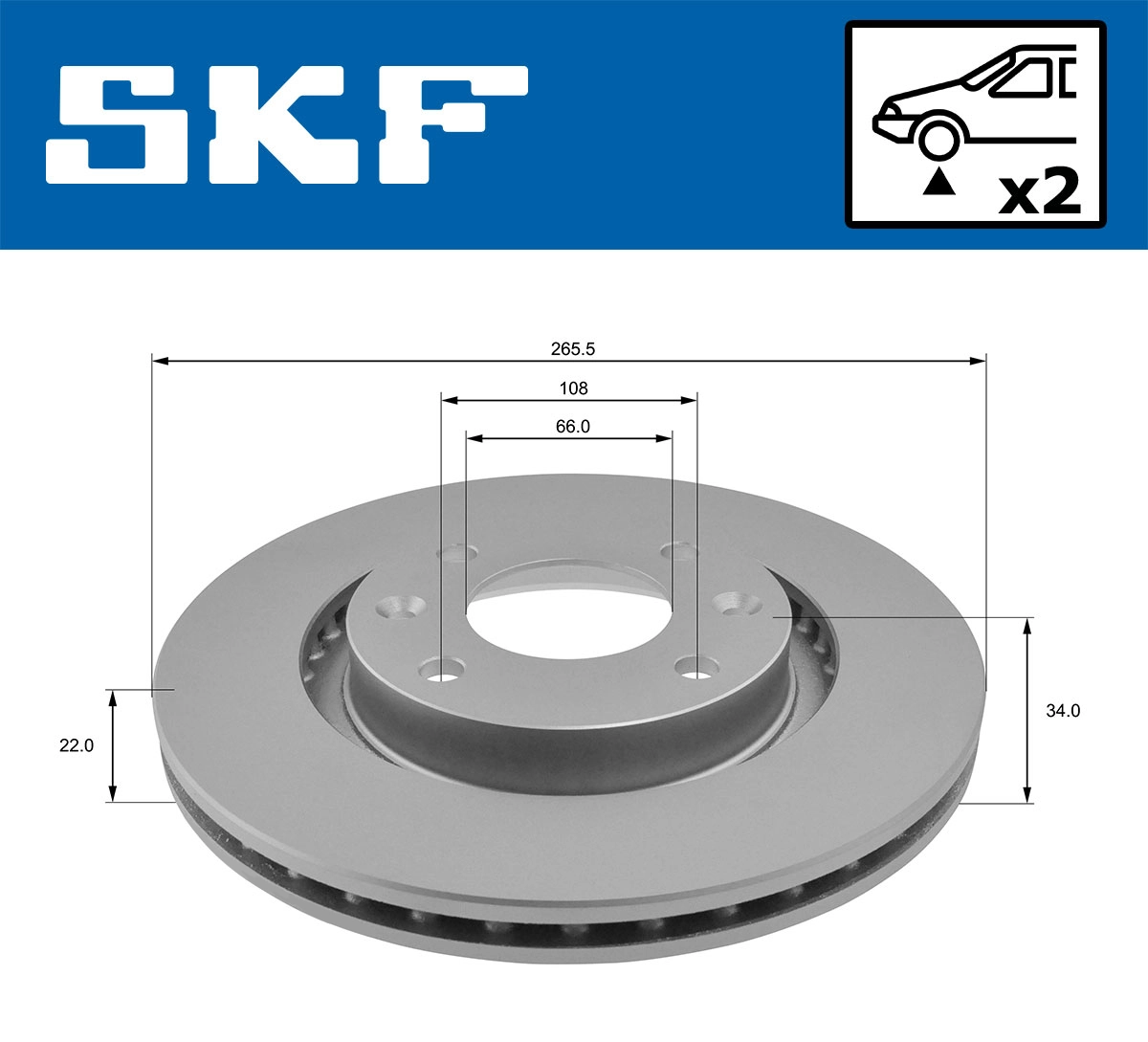 Brake Disc VKBD 80001 V2
