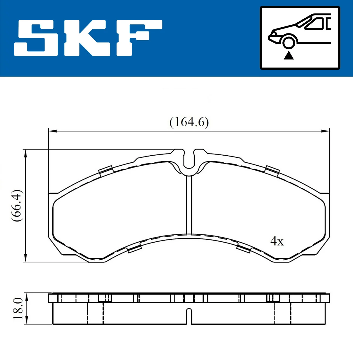 Brake Pad Set, disc brake VKBP 80507