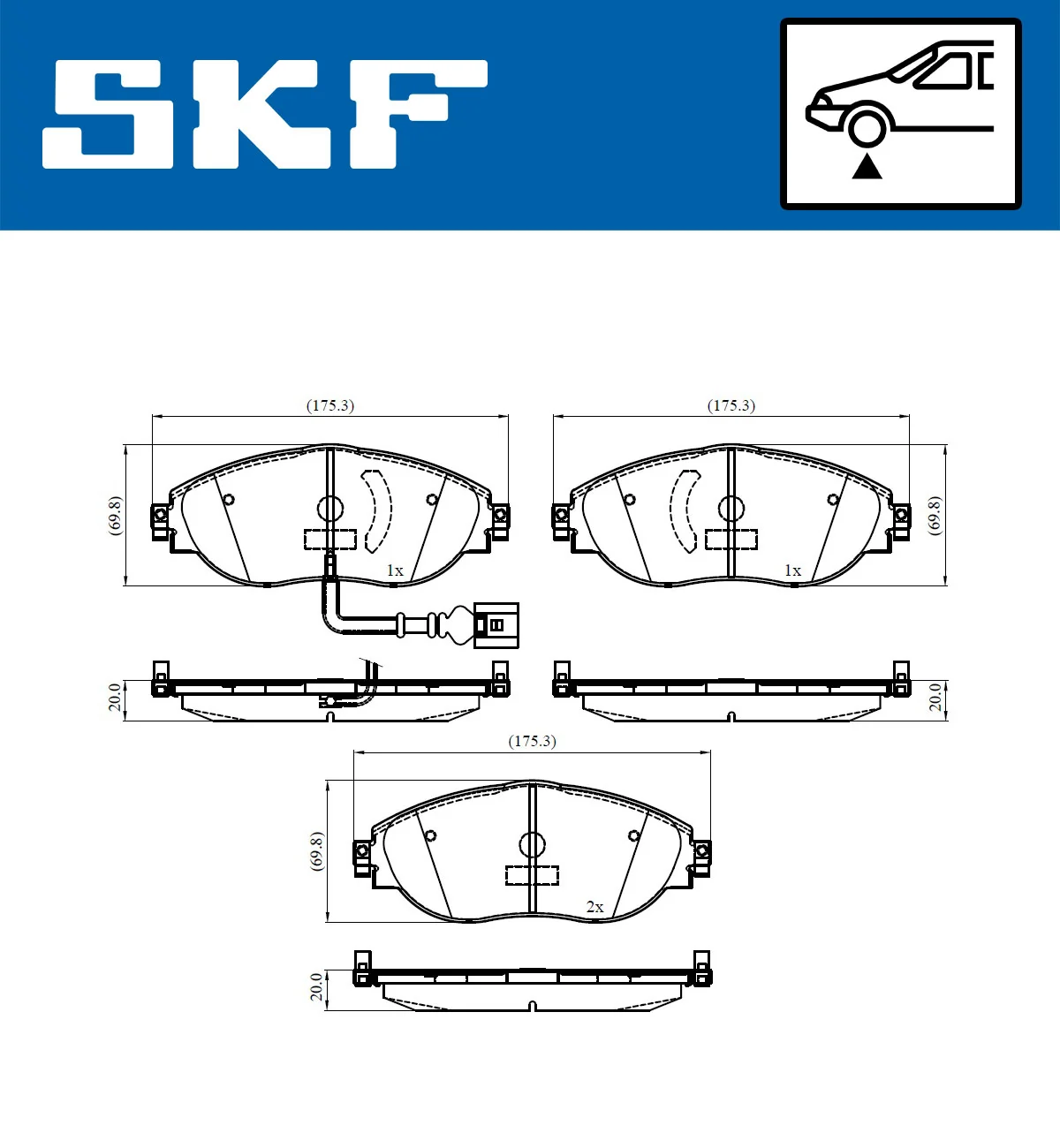 Brake Pad Set, disc brake VKBP 80179 E