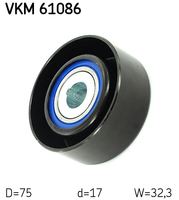 Deflection/Guide Pulley, V-ribbed belt VKM 61086