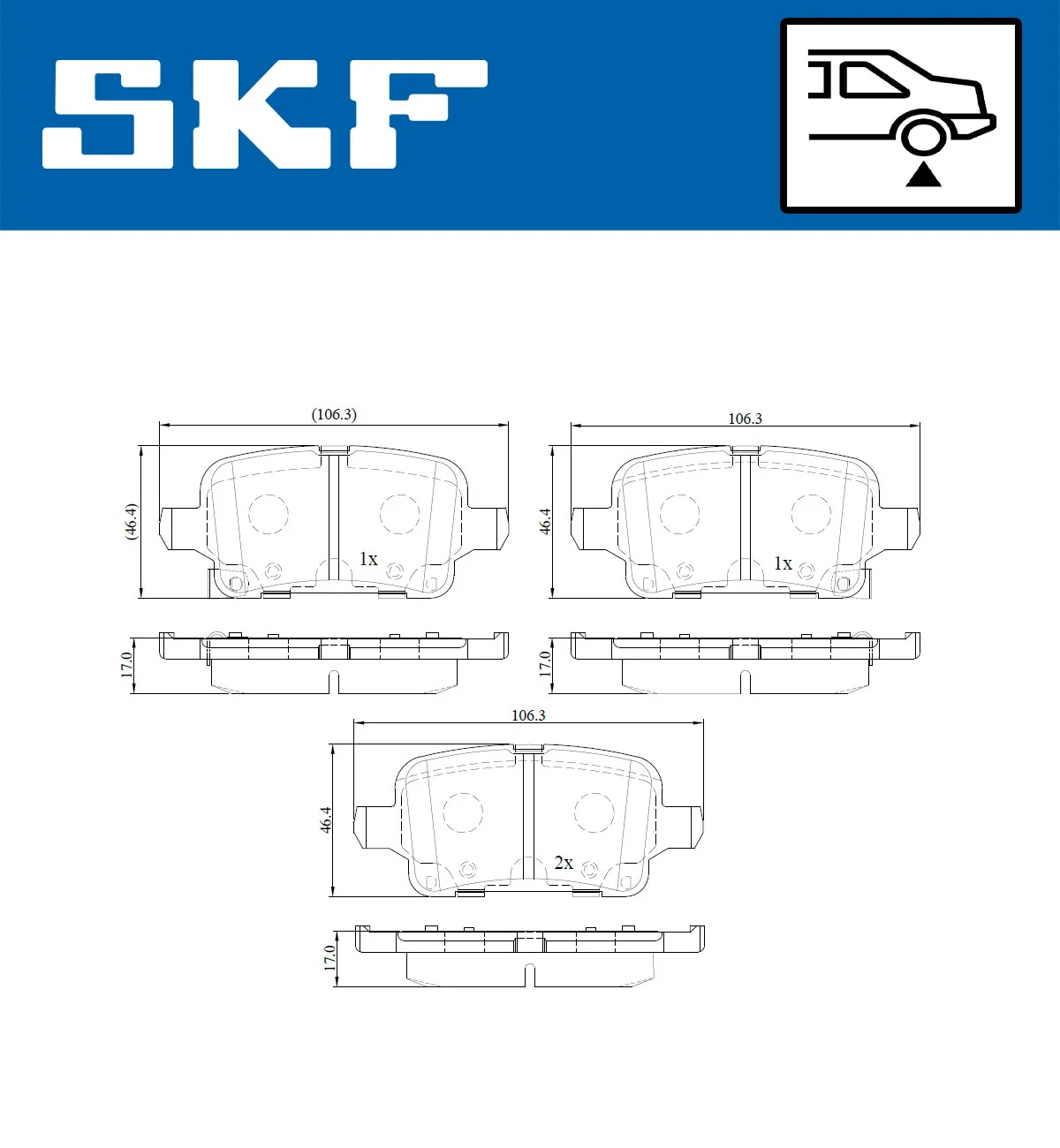 Brake Pad Set, disc brake VKBP 90156 A