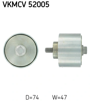 Deflection/Guide Pulley, V-ribbed belt VKMCV 52005