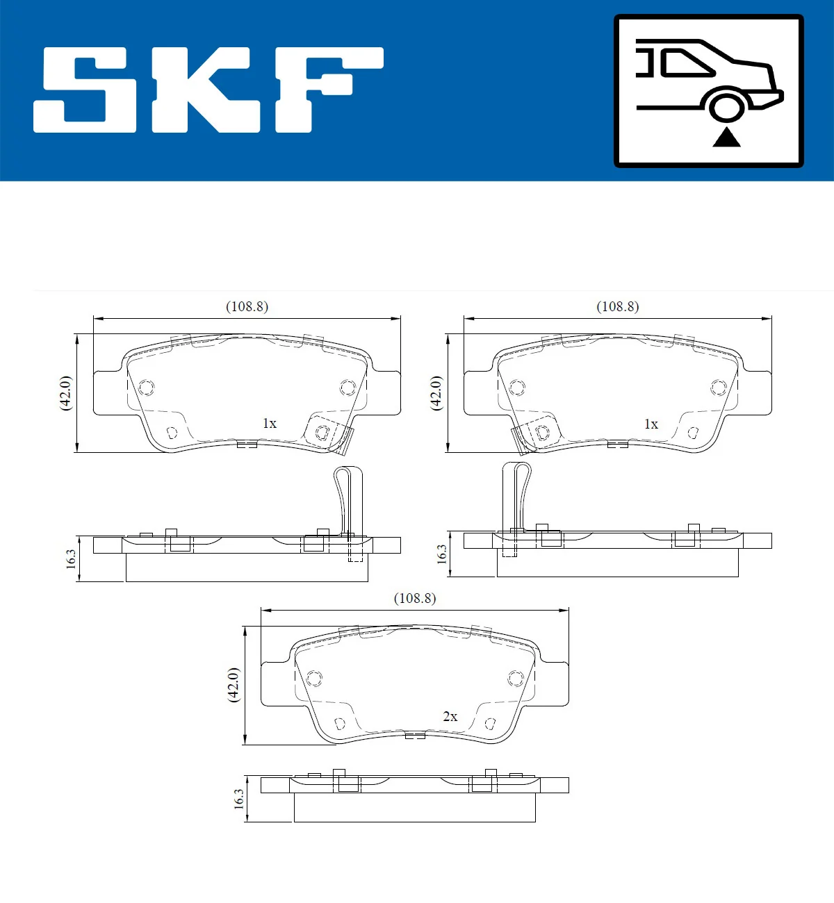 Brake Pad Set, disc brake VKBP 90623 A