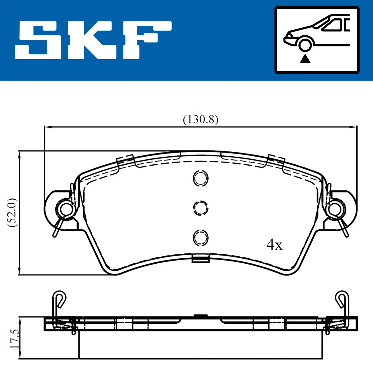 Brake Pad Set, disc brake VKBP 80525