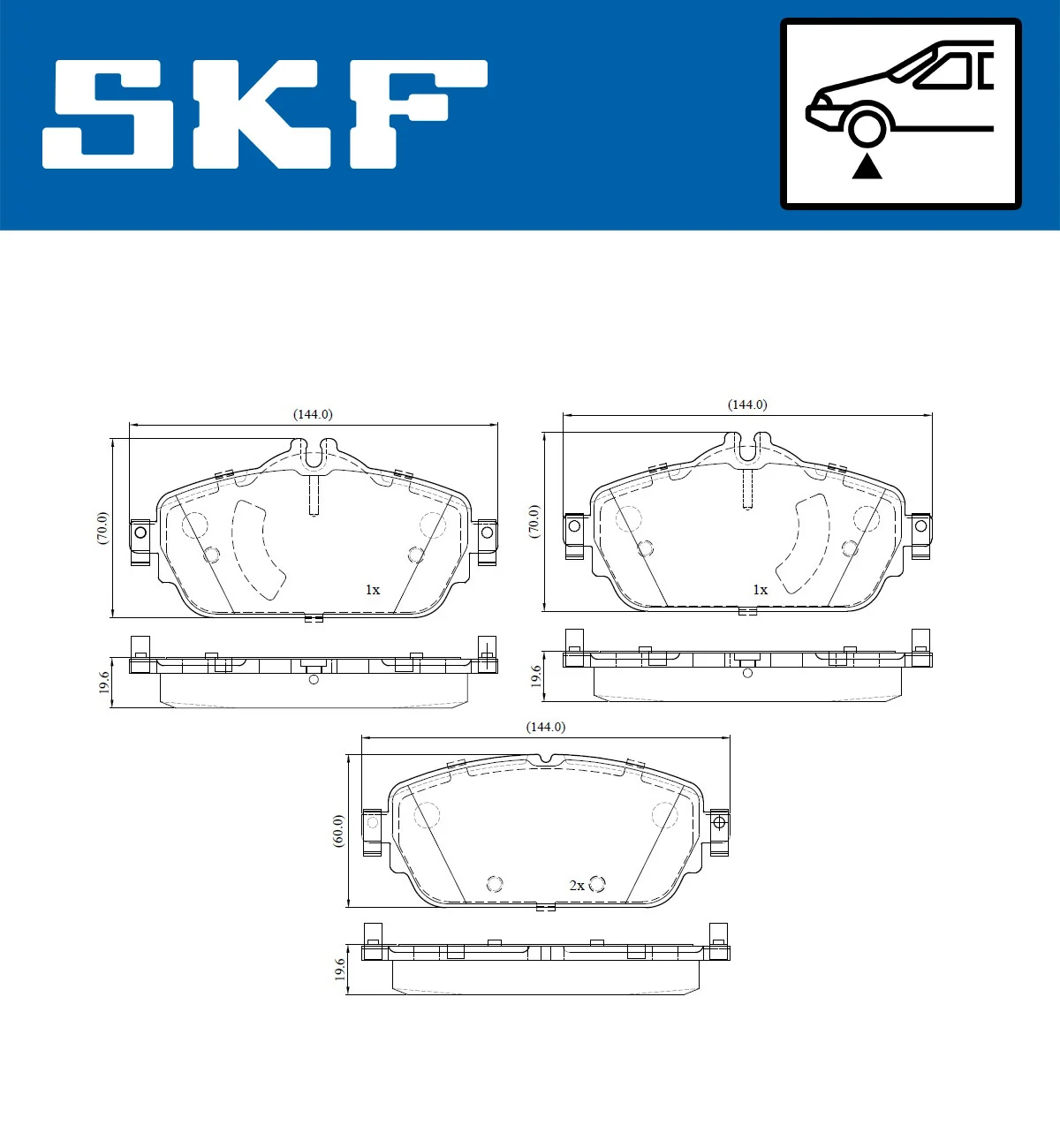 Brake Pad Set, disc brake VKBP 80196