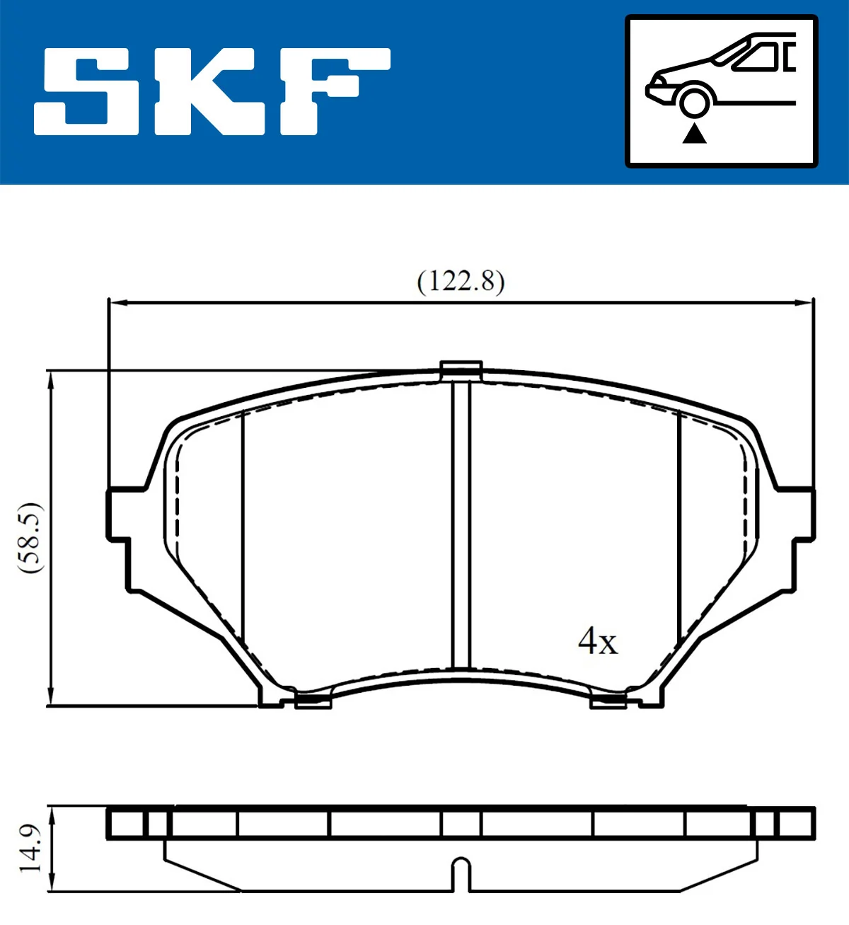 Brake Pad Set, disc brake VKBP 80592 A