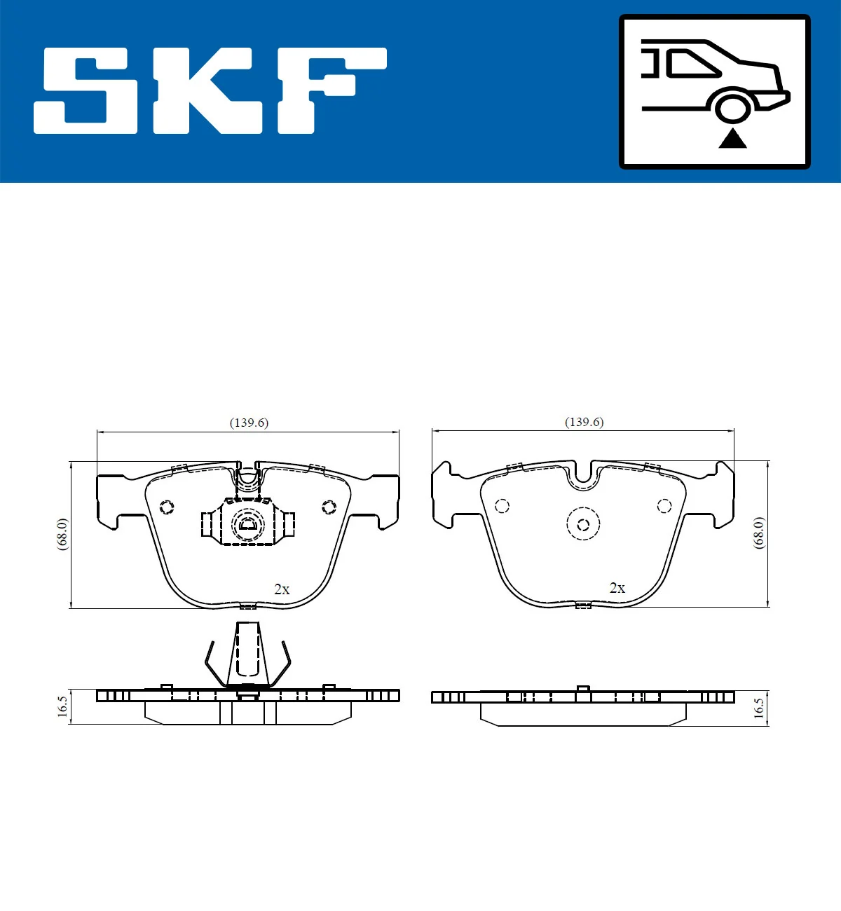 Brake Pad Set, disc brake VKBP 90471