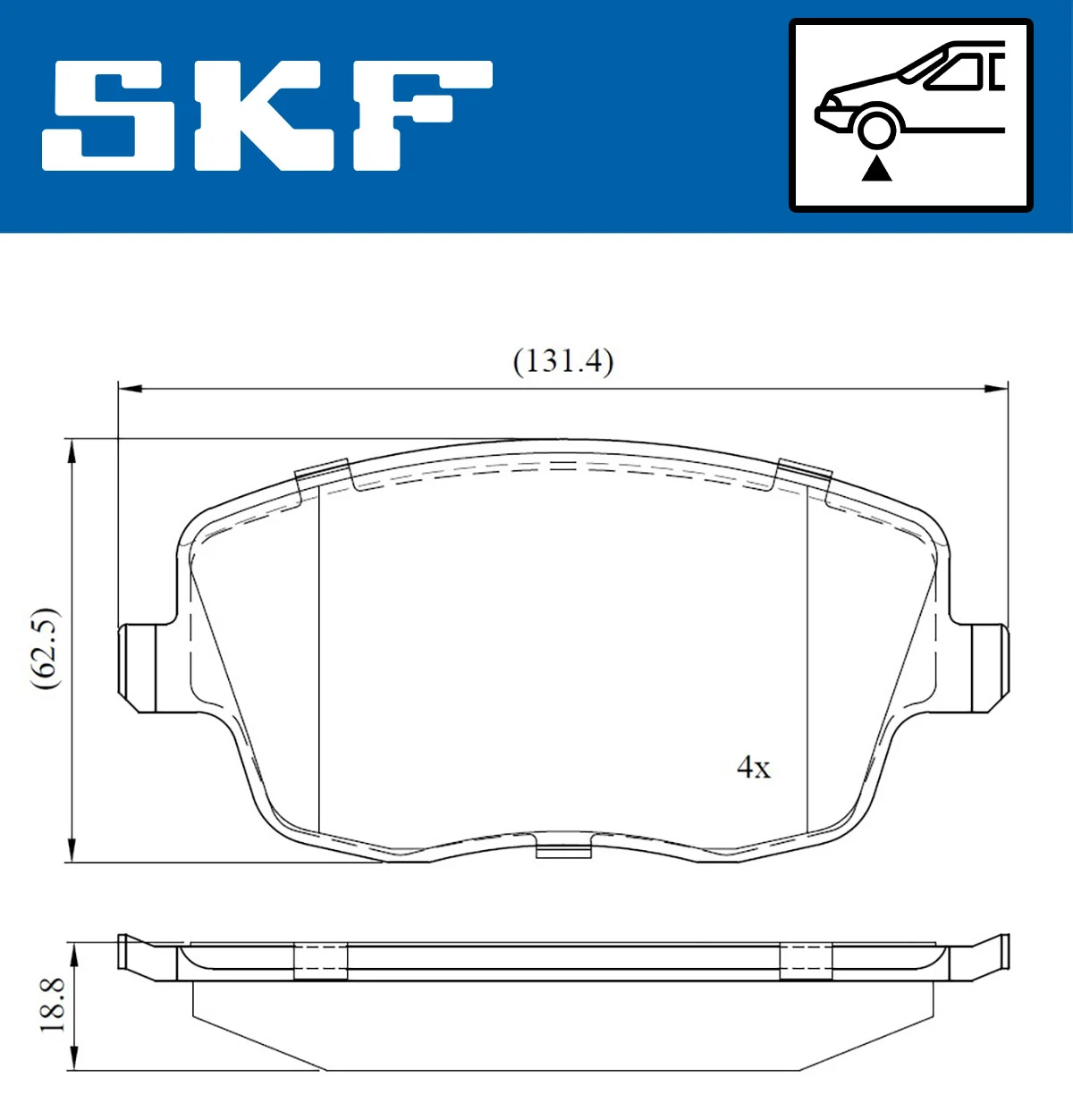 Brake Pad Set, disc brake VKBP 80517