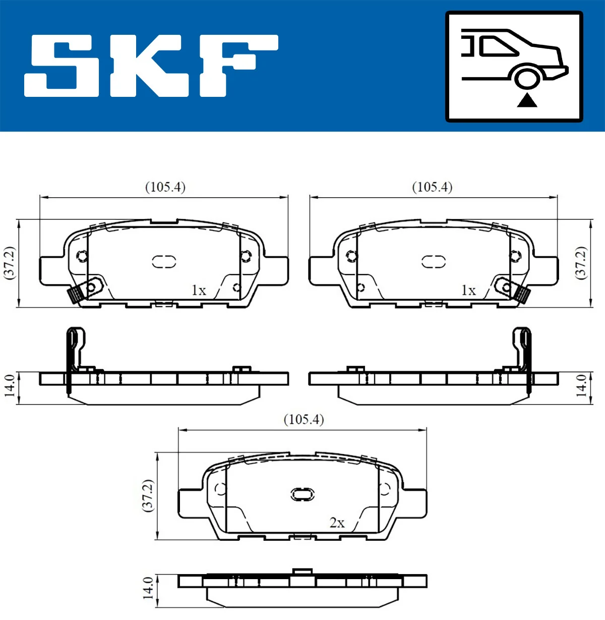 Brake Pad Set, disc brake VKBP 90107 A