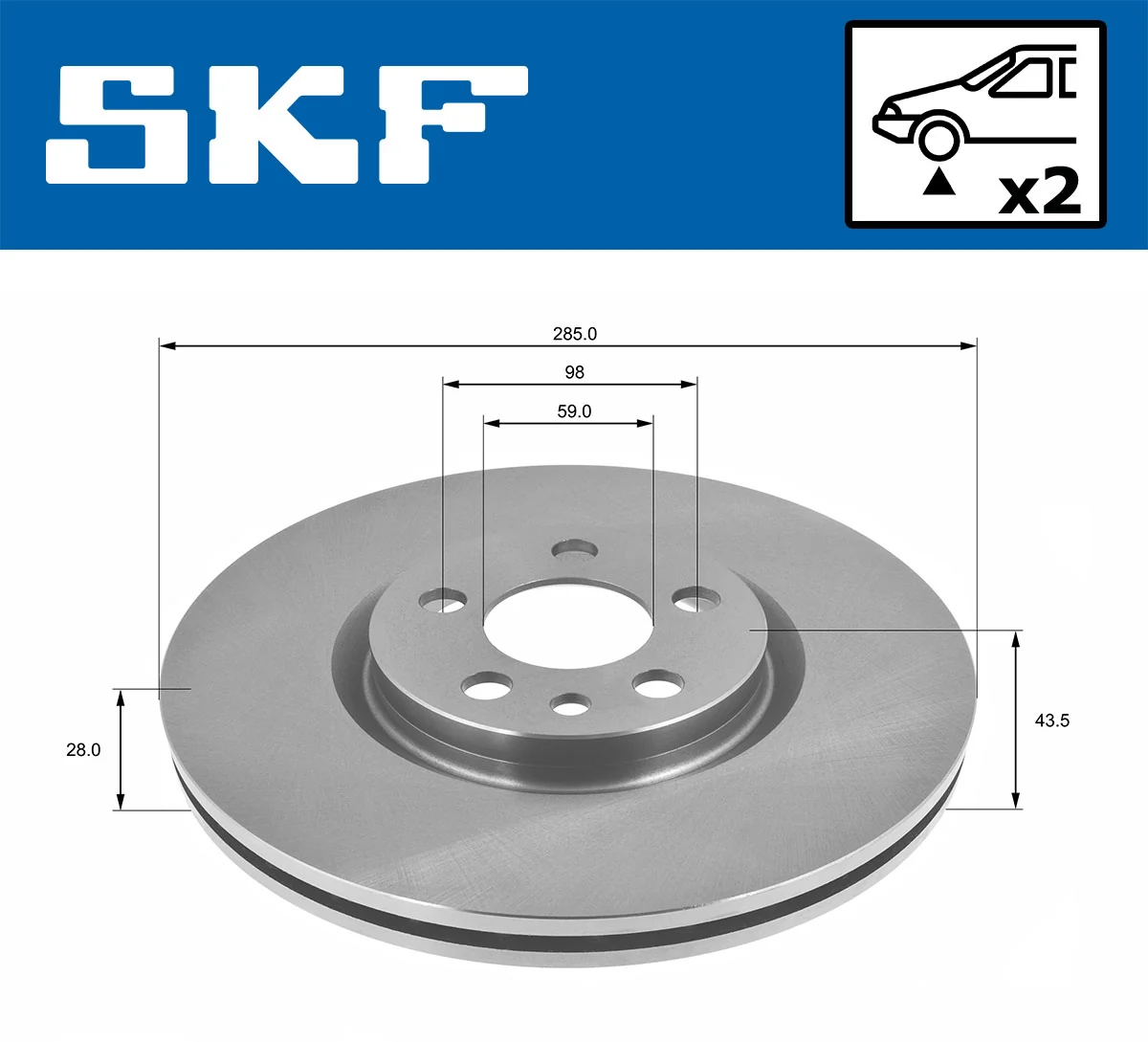 Brake Disc VKBD 80208 V2