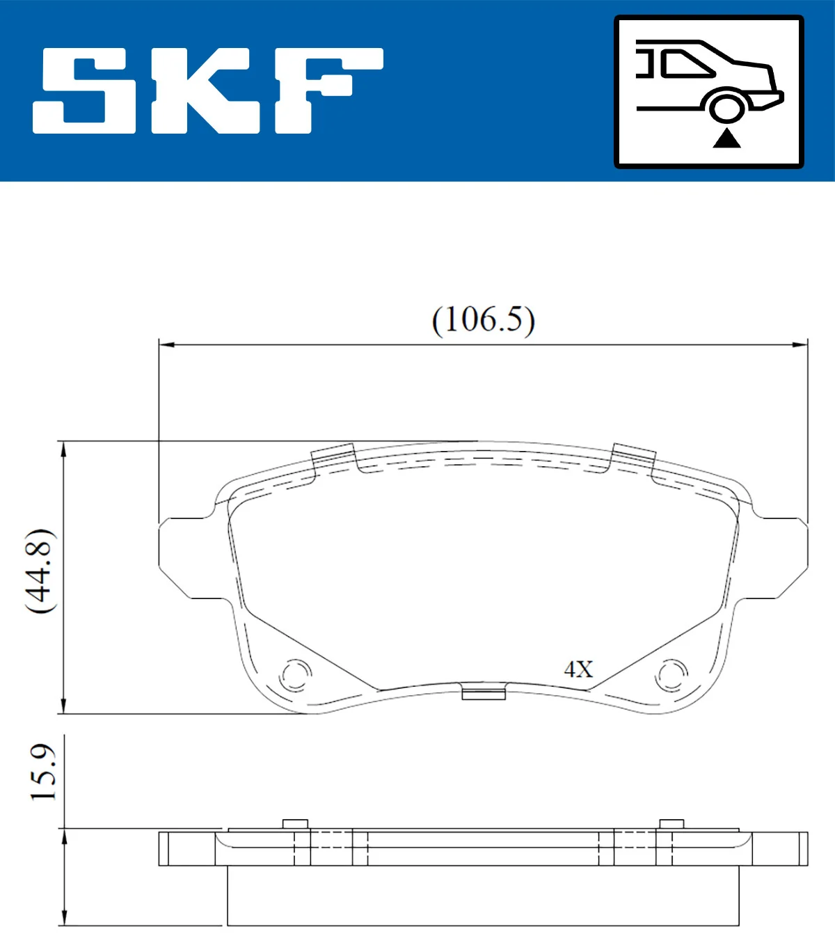Brake Pad Set, disc brake VKBP 90134