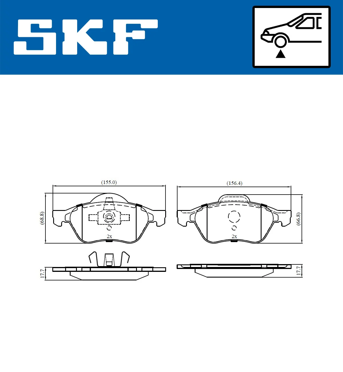 Brake Pad Set, disc brake VKBP 80127