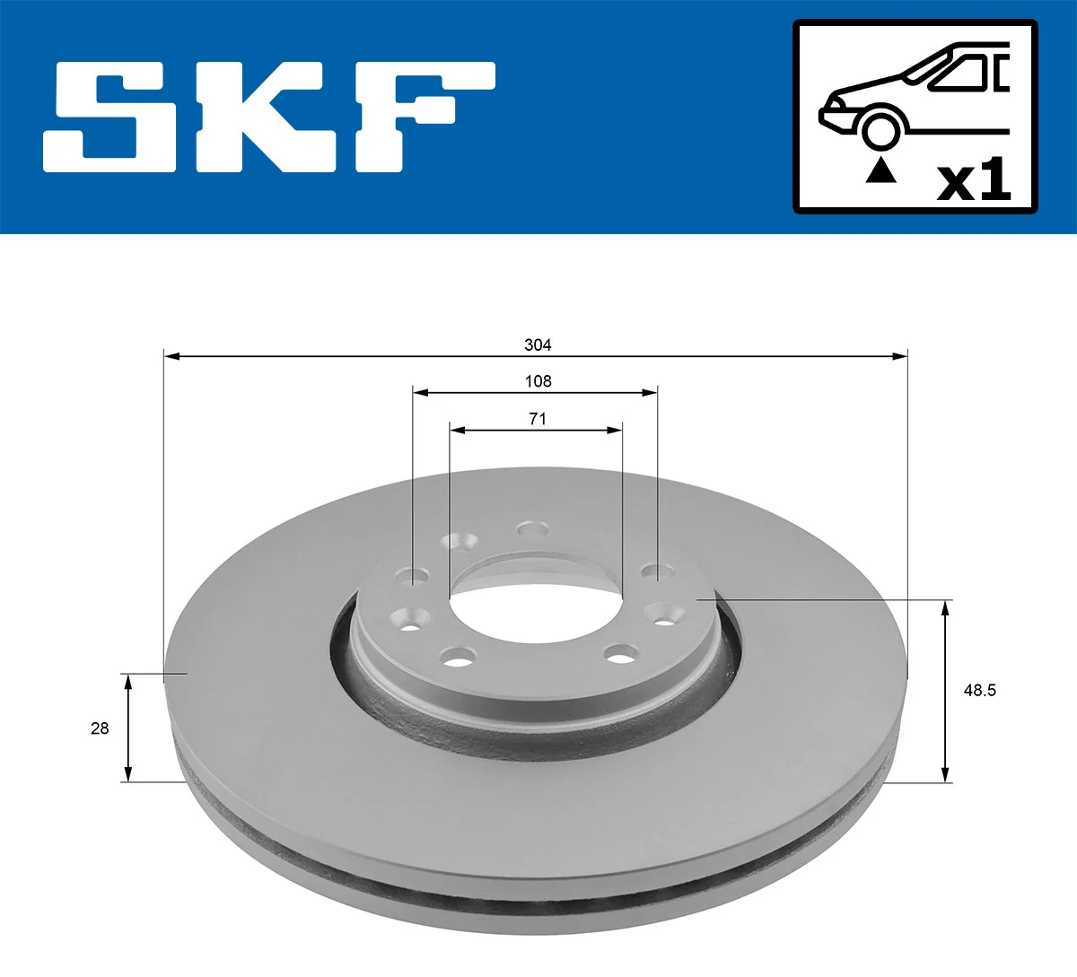 Brake Disc VKBD 80037 V1