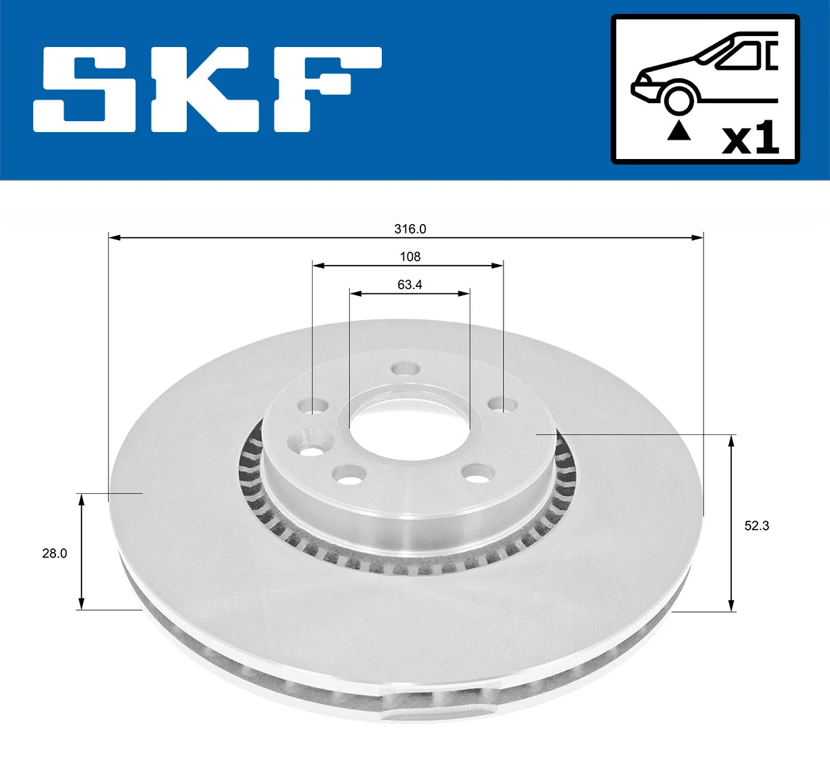 Brake Disc VKBD 80116 V1