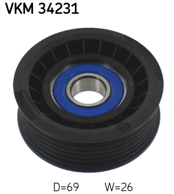 Deflection/Guide Pulley, V-ribbed belt VKM 34231